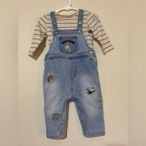Toy Story baby boy overall 2 piece set, 12m.